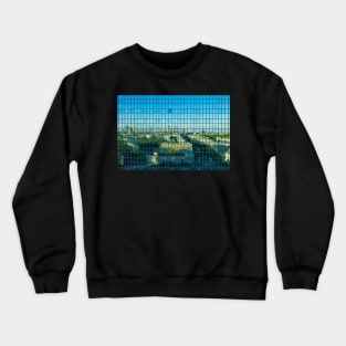 City center reflecting in office building Crewneck Sweatshirt